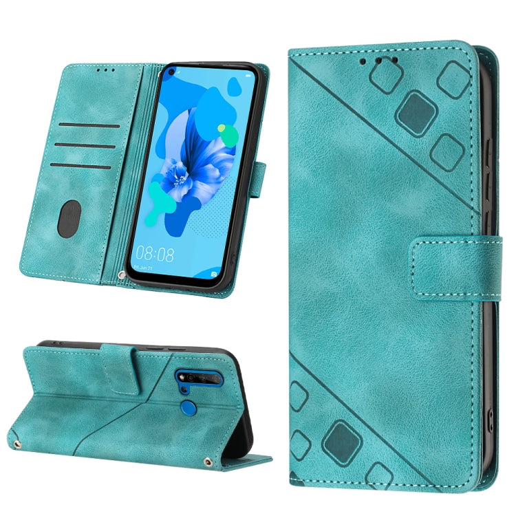 Skin-feel Embossed Leather Phone Case, For Huawei nova 5T / Honor 20, For Huawei nova 10, For Huawei nova 10 Pro, For Huawei P20 lite 2019 / nova 5i, For Huawei P30 lite, For Huawei P30 Pro, For Huawei P40 lite/nova 6 SE / nova 7i                      ...