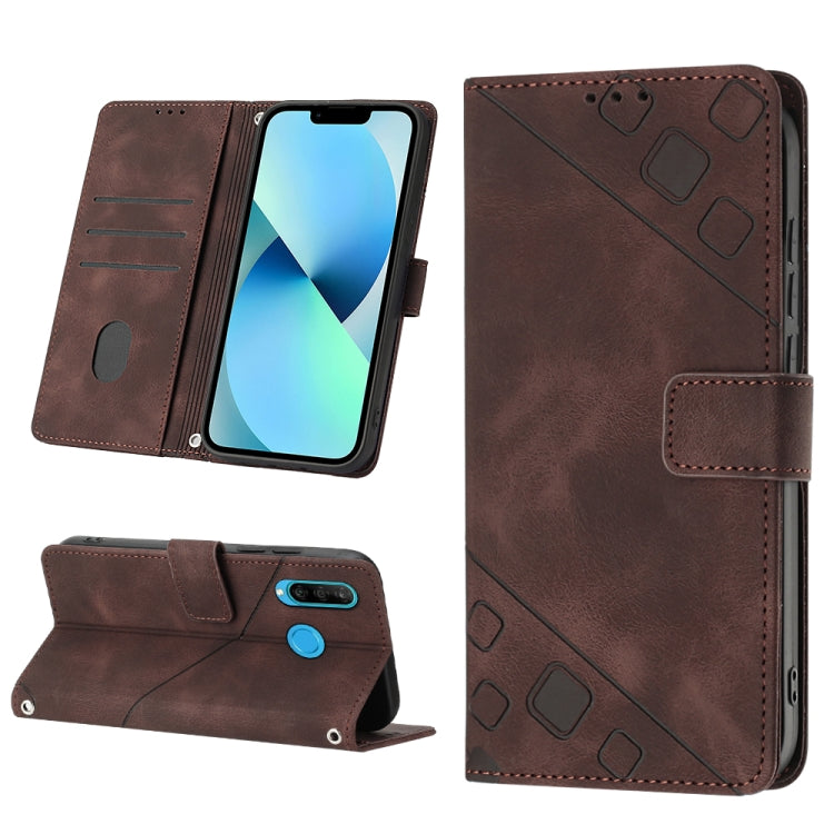 Skin-feel Embossed Leather Phone Case, For Huawei nova 5T / Honor 20, For Huawei nova 10, For Huawei nova 10 Pro, For Huawei P20 lite 2019 / nova 5i, For Huawei P30 lite, For Huawei P30 Pro, For Huawei P40 lite/nova 6 SE / nova 7i                      ...