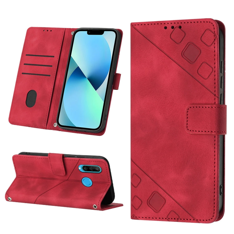Skin-feel Embossed Leather Phone Case, For Huawei nova 5T / Honor 20, For Huawei nova 10, For Huawei nova 10 Pro, For Huawei P20 lite 2019 / nova 5i, For Huawei P30 lite, For Huawei P30 Pro, For Huawei P40 lite/nova 6 SE / nova 7i                      ...