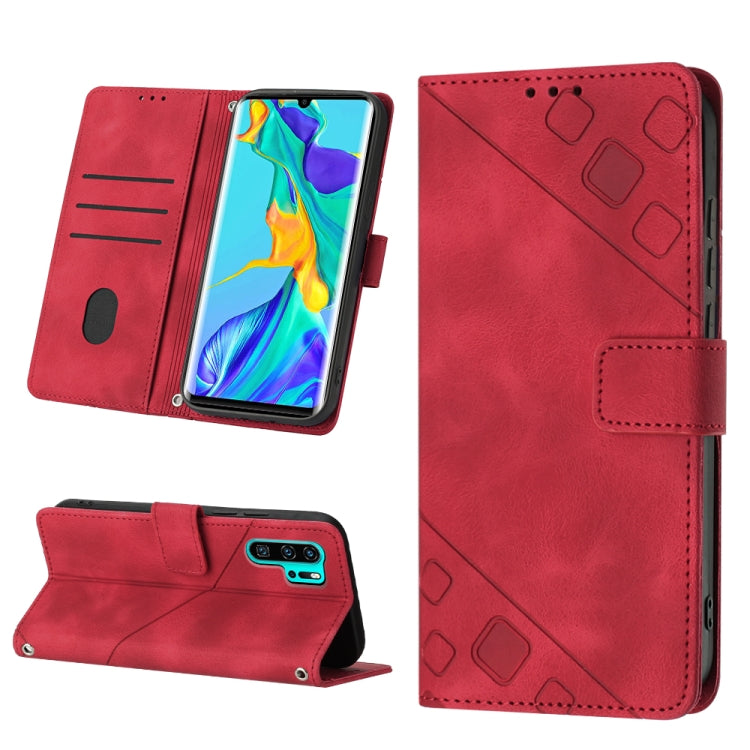 Skin-feel Embossed Leather Phone Case, For Huawei nova 5T / Honor 20, For Huawei nova 10, For Huawei nova 10 Pro, For Huawei P20 lite 2019 / nova 5i, For Huawei P30 lite, For Huawei P30 Pro, For Huawei P40 lite/nova 6 SE / nova 7i                      ...