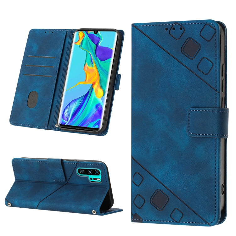 Skin-feel Embossed Leather Phone Case, For Huawei nova 5T / Honor 20, For Huawei nova 10, For Huawei nova 10 Pro, For Huawei P20 lite 2019 / nova 5i, For Huawei P30 lite, For Huawei P30 Pro, For Huawei P40 lite/nova 6 SE / nova 7i                      ...