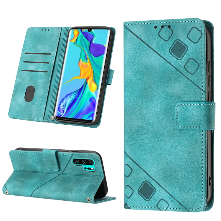 Skin-feel Embossed Leather Phone Case, For Huawei nova 5T / Honor 20, For Huawei nova 10, For Huawei nova 10 Pro, For Huawei P20 lite 2019 / nova 5i, For Huawei P30 lite, For Huawei P30 Pro, For Huawei P40 lite/nova 6 SE / nova 7i                      ...