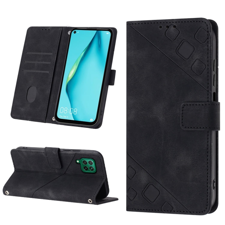 Skin-feel Embossed Leather Phone Case, For Huawei nova 5T / Honor 20, For Huawei nova 10, For Huawei nova 10 Pro, For Huawei P20 lite 2019 / nova 5i, For Huawei P30 lite, For Huawei P30 Pro, For Huawei P40 lite/nova 6 SE / nova 7i                      ...