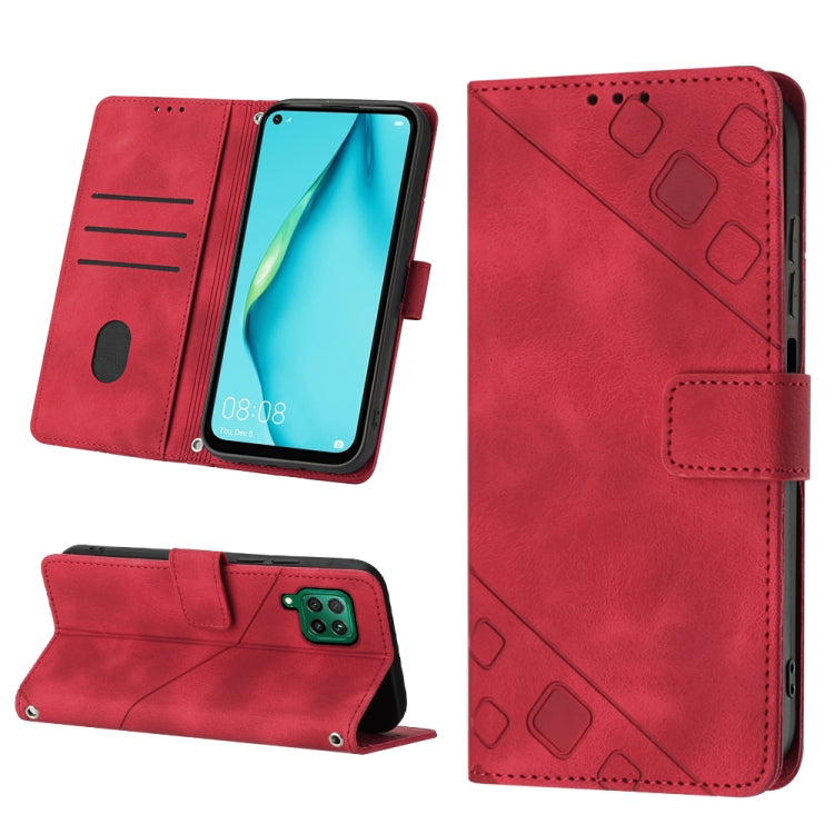 Skin-feel Embossed Leather Phone Case, For Huawei nova 5T / Honor 20, For Huawei nova 10, For Huawei nova 10 Pro, For Huawei P20 lite 2019 / nova 5i, For Huawei P30 lite, For Huawei P30 Pro, For Huawei P40 lite/nova 6 SE / nova 7i                      ...