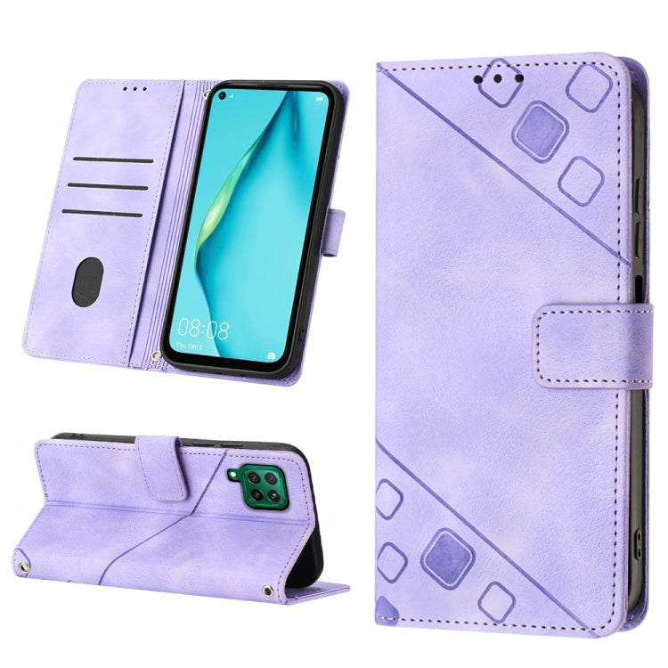 Skin-feel Embossed Leather Phone Case, For Huawei nova 5T / Honor 20, For Huawei nova 10, For Huawei nova 10 Pro, For Huawei P20 lite 2019 / nova 5i, For Huawei P30 lite, For Huawei P30 Pro, For Huawei P40 lite/nova 6 SE / nova 7i                      ...