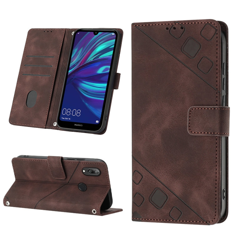 Skin-feel Embossed Leather Phone Case, For Huawei nova 5T / Honor 20, For Huawei nova 10, For Huawei nova 10 Pro, For Huawei P20 lite 2019 / nova 5i, For Huawei P30 lite, For Huawei P30 Pro, For Huawei P40 lite/nova 6 SE / nova 7i                      ...