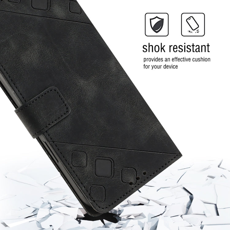 Skin-feel Embossed Leather Phone Case, For Huawei Enjoy 50 / nova Y70 Plus Global