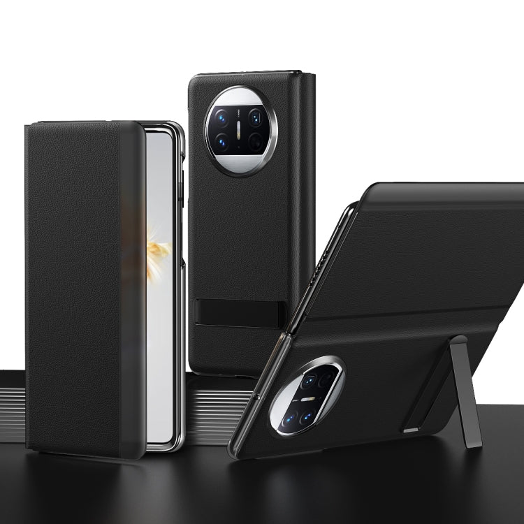 Leather All-inclusive Phone Case with Holder, For Huawei Mate X3