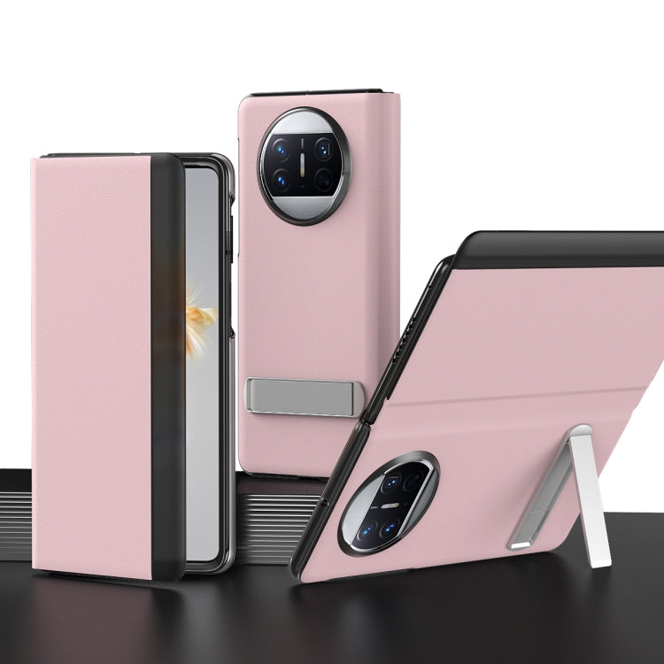 Leather All-inclusive Phone Case with Holder, For Huawei Mate X3