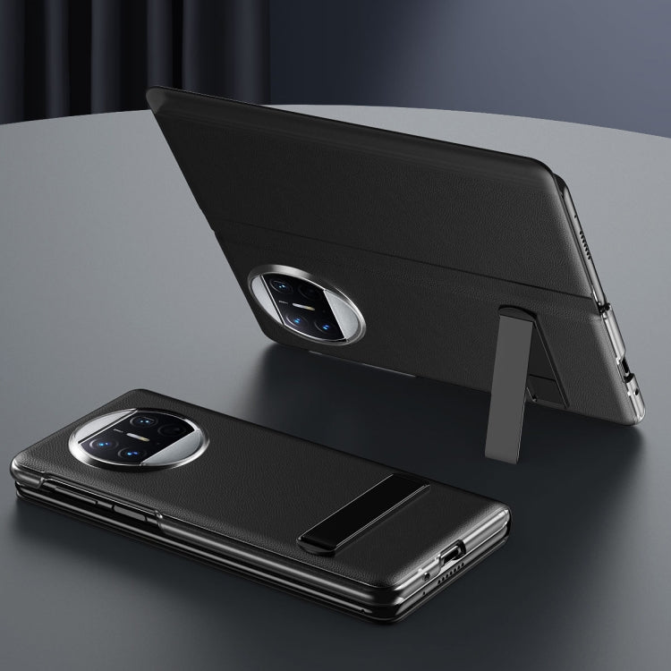 Leather All-inclusive Phone Case with Holder, For Huawei Mate X3