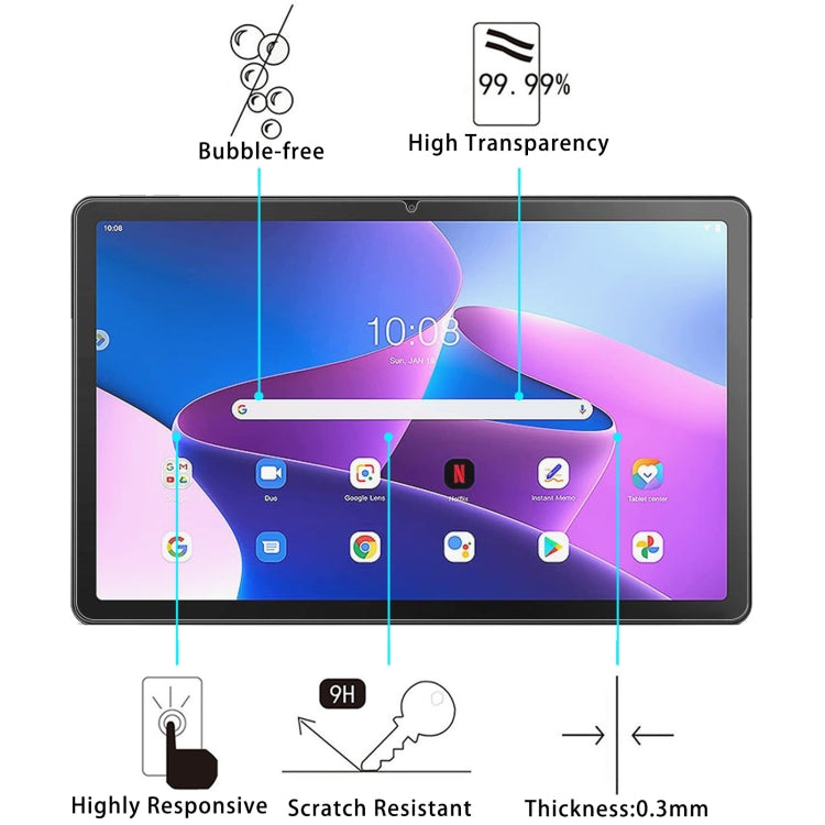 25pcs 0.3mm 9H Explosion-proof Tempered Tablet Glass Film, For Lenovo Tab M10 Plus 10.6 3rd Gen(25pcs)