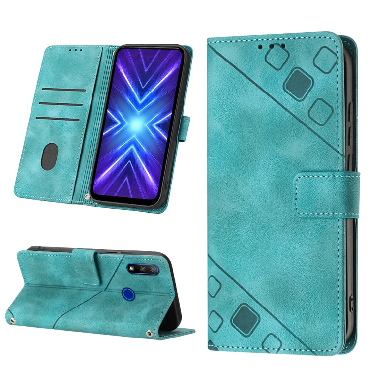 Skin-feel Embossed Leather Phone Case, For Honor X9a 5G/Magic5 Lite, For Honor 8A/Y6 2019/Y6 Pro 2019, For Honor 9X Global/Huawei P Smart Z/Y9 Prime 2019/Enjoy 10 Plus, For Honor X6 / X8 5G