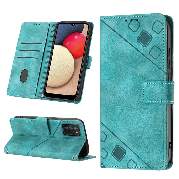 Skin-feel Embossed Leather Phone Case, For Samsung Galaxy A02s 164mm, For Samsung Galaxy A02s 166mm, For Samsung Galaxy A03 166mm EU Version, For Samsung Galaxy A03 164mm Global, For Samsung Galaxy A23 JP Version, For Samsung Galaxy A24 4G             ...