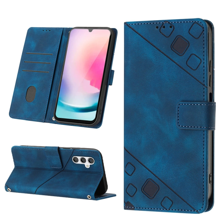 Skin-feel Embossed Leather Phone Case, For Samsung Galaxy A02s 164mm, For Samsung Galaxy A02s 166mm, For Samsung Galaxy A03 166mm EU Version, For Samsung Galaxy A03 164mm Global, For Samsung Galaxy A23 JP Version, For Samsung Galaxy A24 4G             ...