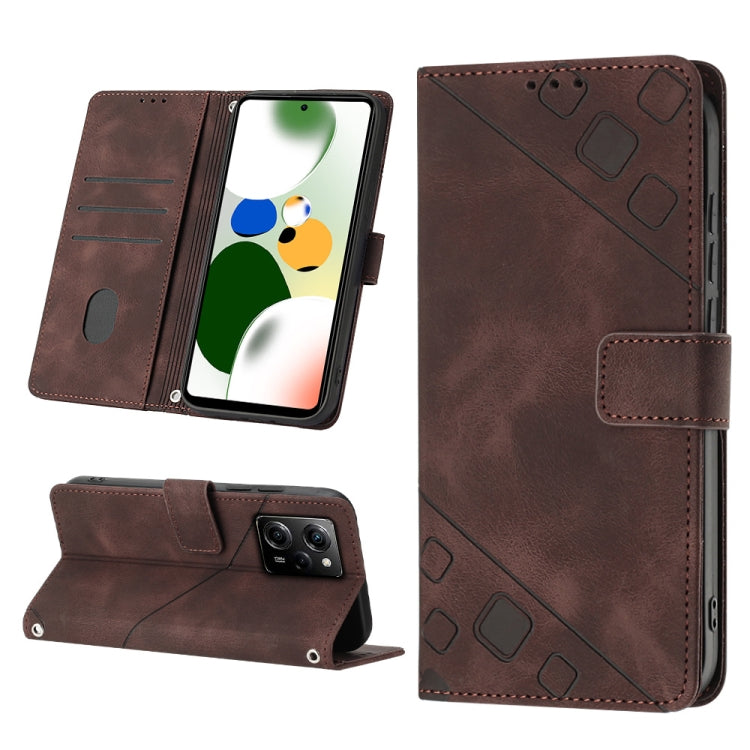 Skin-feel Embossed Leather Phone Case, For Samsung Galaxy A02s 164mm, For Samsung Galaxy A02s 166mm, For Samsung Galaxy A03 166mm EU Version, For Samsung Galaxy A03 164mm Global, For Samsung Galaxy A23 JP Version, For Samsung Galaxy A24 4G             ...