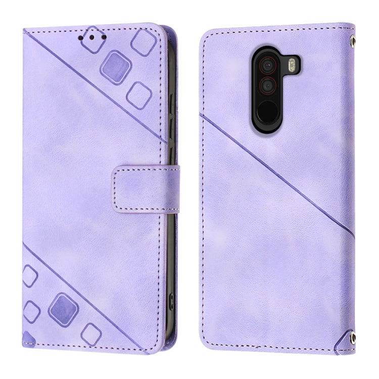 Skin-feel Embossed Leather Phone Case, For Xiaomi Pocophone F1, For Xiaomi Redmi Note 12 Pro 5G Global / Redmi Note 12 Pro 5G China