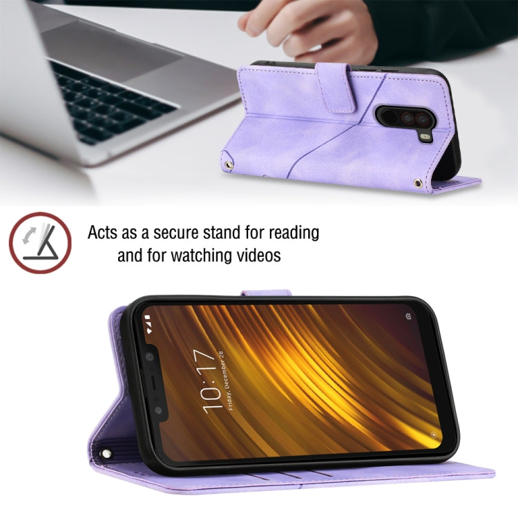 Skin-feel Embossed Leather Phone Case, For Xiaomi Pocophone F1, For Xiaomi Redmi Note 12 Pro 5G Global / Redmi Note 12 Pro 5G China