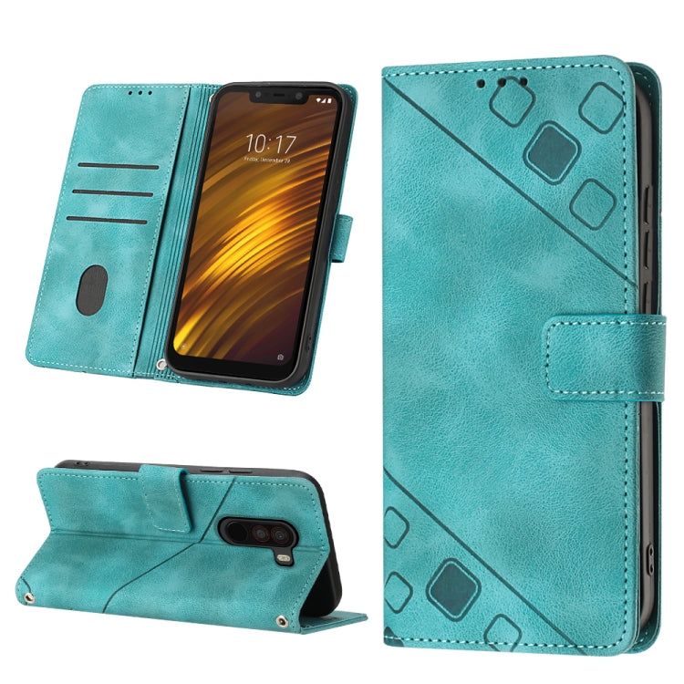 Skin-feel Embossed Leather Phone Case, For Xiaomi Pocophone F1, For Xiaomi Redmi Note 12 Pro 5G Global / Redmi Note 12 Pro 5G China