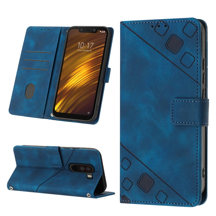 Skin-feel Embossed Leather Phone Case, For Xiaomi Pocophone F1, For Xiaomi Redmi Note 12 Pro 5G Global / Redmi Note 12 Pro 5G China