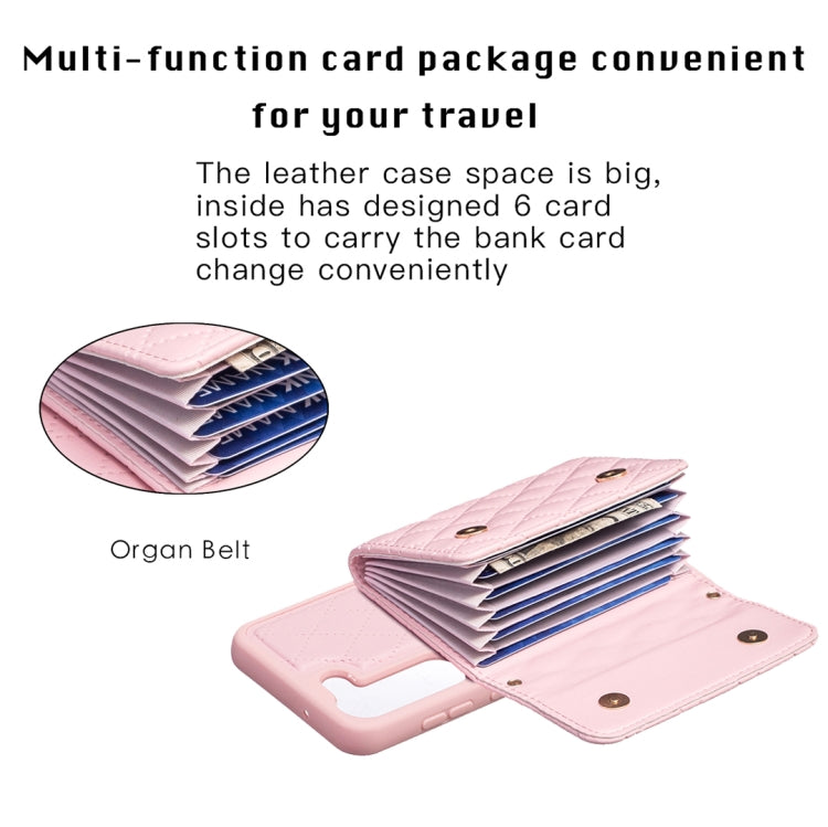 Horizontal Wallet Rhombic Leather Phone Case, ForFor Samsung Galaxy S23 5G, For Samsung Galaxy S22+ 5G, For Samsung Galaxy S21 5G, For Samsung Galaxy S21+ 5G, For Samsung Galaxy S21 Ultra 5G, For Samsung Galaxy A14 4G / 5G