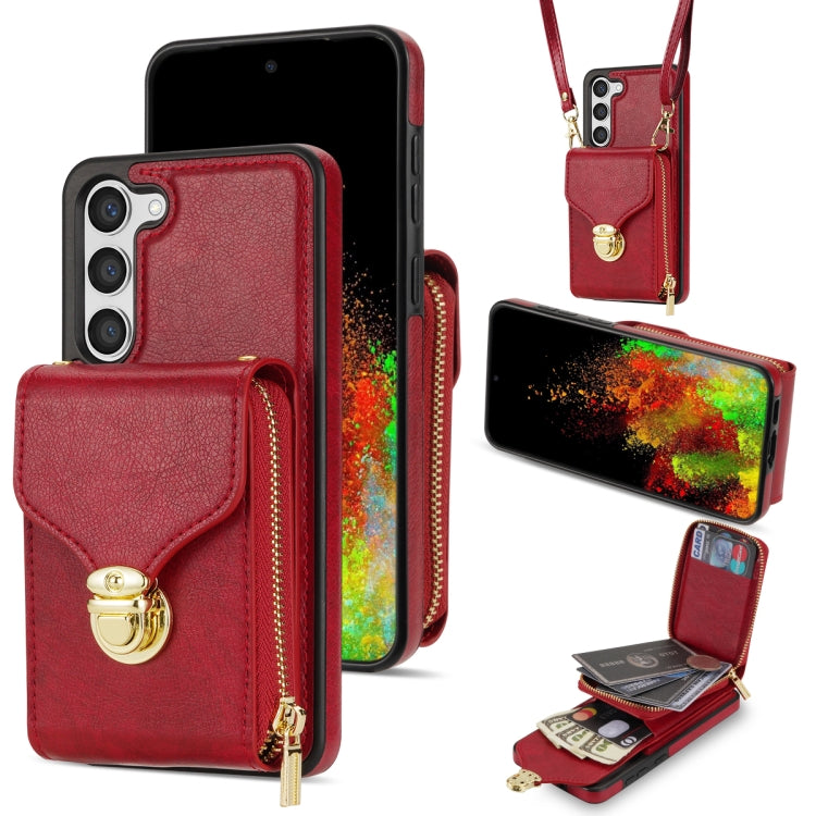 Zipper Hardware Card Wallet Phone Case, For Samsung Galaxy S23 Ultra 5G, For Samsung Galaxy S23+ 5G, For Samsung Galaxy S23 5G, For Samsung Galaxy S22 Ultra 5G, For Samsung Galaxy S22+ 5G, For Samsung Galaxy S22 5G, For Samsung Galaxy S21 FE 5G        ...