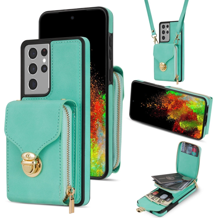 Zipper Hardware Card Wallet Phone Case, For Samsung Galaxy S21 Ultra 5G, For Samsung Galaxy S20, For Samsung Galaxy S20+, For Samsung Galaxy S20 FE, For Samsung Galaxy A51, For Samsung Galaxy Note20 Ultra, For Samsung Galaxy A54 5G                     ...