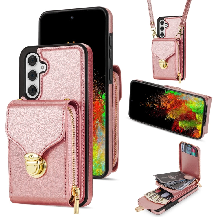 Zipper Hardware Card Wallet Phone Case, For Samsung Galaxy S21 Ultra 5G, For Samsung Galaxy S20, For Samsung Galaxy S20+, For Samsung Galaxy S20 FE, For Samsung Galaxy A51, For Samsung Galaxy Note20 Ultra, For Samsung Galaxy A54 5G                     ...
