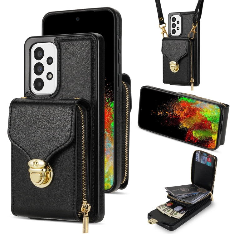 Zipper Hardware Card Wallet Phone Case, For Samsung Galaxy A52 5G / 4G, For Samsung Galaxy A13 5G / 4G, For Samsung Galaxy A12 5G
