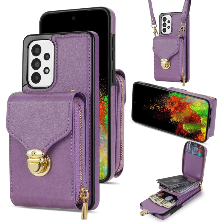 Zipper Hardware Card Wallet Phone Case, For Samsung Galaxy A52 5G / 4G, For Samsung Galaxy A13 5G / 4G, For Samsung Galaxy A12 5G