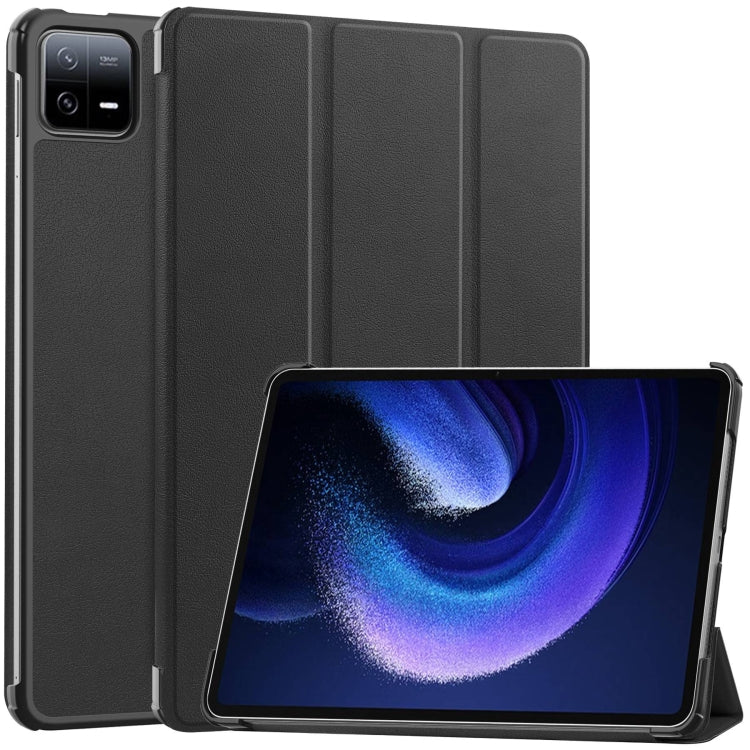 Custer Texture 3-Fold Holder Leather Smart Tablet Case, For Xiaomi Redmi Pad 2 SE 9.7 2026, For Xiaomi Redmi Pad 2, For Xiaomi Pad 7 / 7 Pro, For Xiaomi Redmi Pad SE 8.7, For Xiaomi Pad 6 / 6 Pro