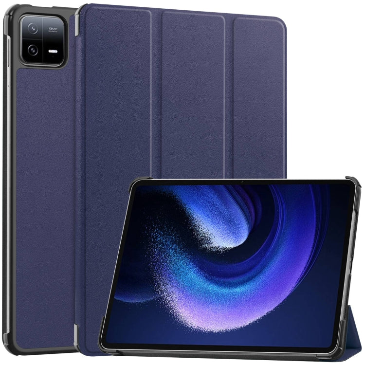 Custer Texture 3-Fold Holder Leather Smart Tablet Case, For Xiaomi Redmi Pad 2 SE 9.7 2026, For Xiaomi Redmi Pad 2, For Xiaomi Pad 7 / 7 Pro, For Xiaomi Redmi Pad SE 8.7, For Xiaomi Pad 6 / 6 Pro