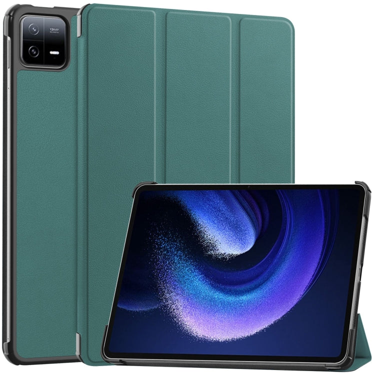 Custer Texture 3-Fold Holder Leather Smart Tablet Case, For Xiaomi Redmi Pad 2 SE 9.7 2026, For Xiaomi Redmi Pad 2, For Xiaomi Pad 7 / 7 Pro, For Xiaomi Redmi Pad SE 8.7, For Xiaomi Pad 6 / 6 Pro