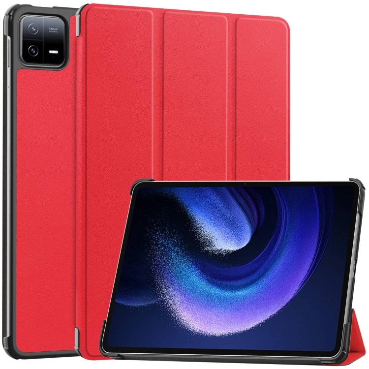 Custer Texture 3-Fold Holder Leather Smart Tablet Case, For Xiaomi Redmi Pad 2 SE 9.7 2026, For Xiaomi Redmi Pad 2, For Xiaomi Pad 7 / 7 Pro, For Xiaomi Redmi Pad SE 8.7, For Xiaomi Pad 6 / 6 Pro
