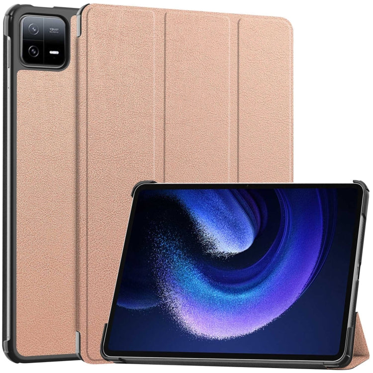 Custer Texture 3-Fold Holder Leather Smart Tablet Case, For Xiaomi Redmi Pad 2 SE 9.7 2026, For Xiaomi Redmi Pad 2, For Xiaomi Pad 7 / 7 Pro, For Xiaomi Redmi Pad SE 8.7, For Xiaomi Pad 6 / 6 Pro