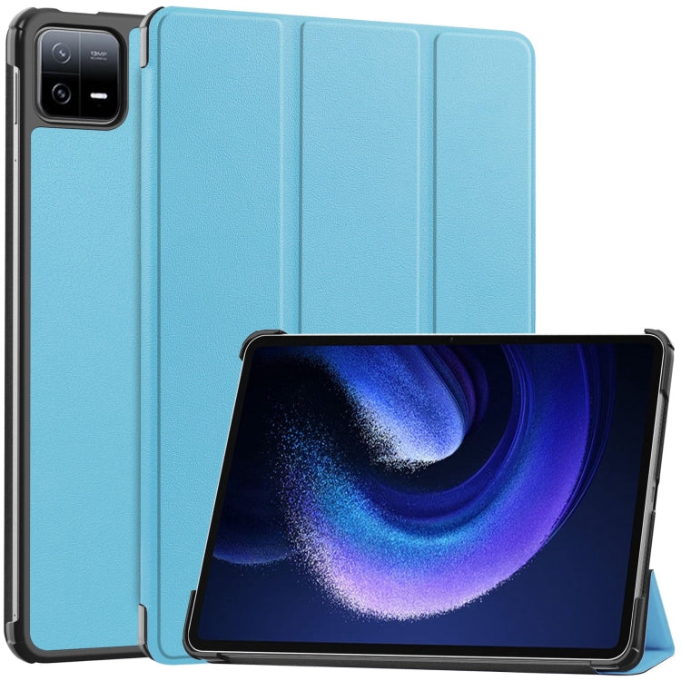 Custer Texture 3-Fold Holder Leather Smart Tablet Case, For Xiaomi Redmi Pad 2 SE 9.7 2026, For Xiaomi Redmi Pad 2, For Xiaomi Pad 7 / 7 Pro, For Xiaomi Redmi Pad SE 8.7, For Xiaomi Pad 6 / 6 Pro
