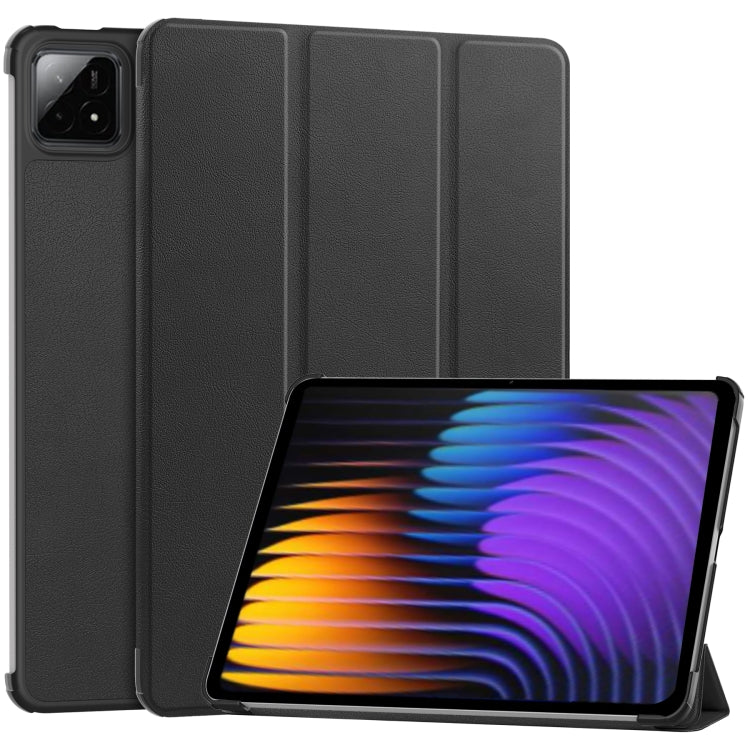 Custer Texture 3-Fold Holder Leather Smart Tablet Case, For Xiaomi Redmi Pad 2 SE 9.7 2026, For Xiaomi Redmi Pad 2, For Xiaomi Pad 7 / 7 Pro, For Xiaomi Redmi Pad SE 8.7, For Xiaomi Pad 6 / 6 Pro
