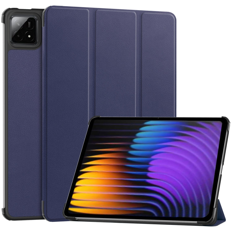 Custer Texture 3-Fold Holder Leather Smart Tablet Case, For Xiaomi Redmi Pad 2 SE 9.7 2026, For Xiaomi Redmi Pad 2, For Xiaomi Pad 7 / 7 Pro, For Xiaomi Redmi Pad SE 8.7, For Xiaomi Pad 6 / 6 Pro