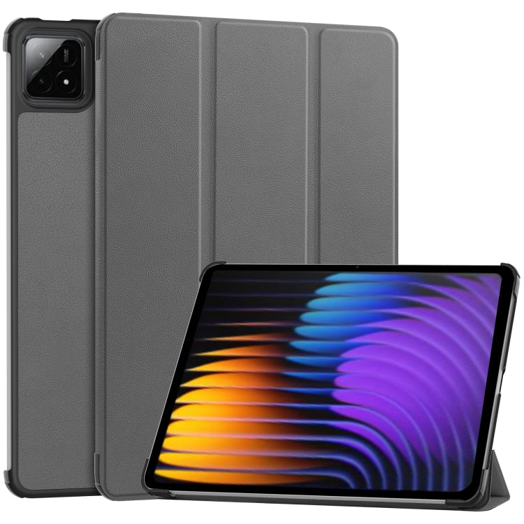 Custer Texture 3-Fold Holder Leather Smart Tablet Case, For Xiaomi Redmi Pad 2 SE 9.7 2026, For Xiaomi Redmi Pad 2, For Xiaomi Pad 7 / 7 Pro, For Xiaomi Redmi Pad SE 8.7, For Xiaomi Pad 6 / 6 Pro