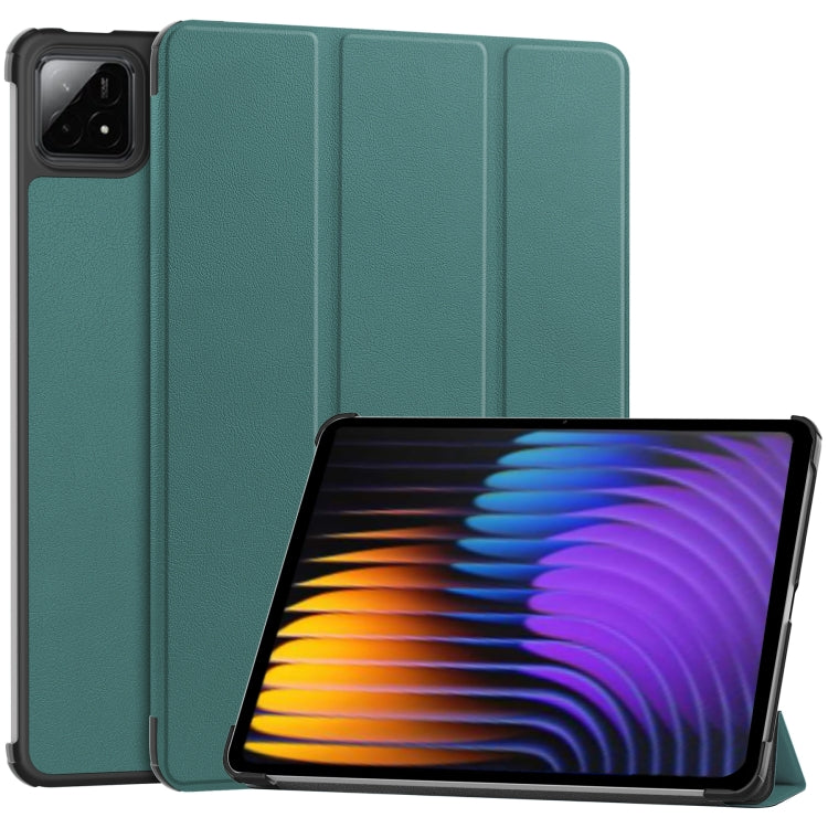 Custer Texture 3-Fold Holder Leather Smart Tablet Case, For Xiaomi Redmi Pad 2 SE 9.7 2026, For Xiaomi Redmi Pad 2, For Xiaomi Pad 7 / 7 Pro, For Xiaomi Redmi Pad SE 8.7, For Xiaomi Pad 6 / 6 Pro
