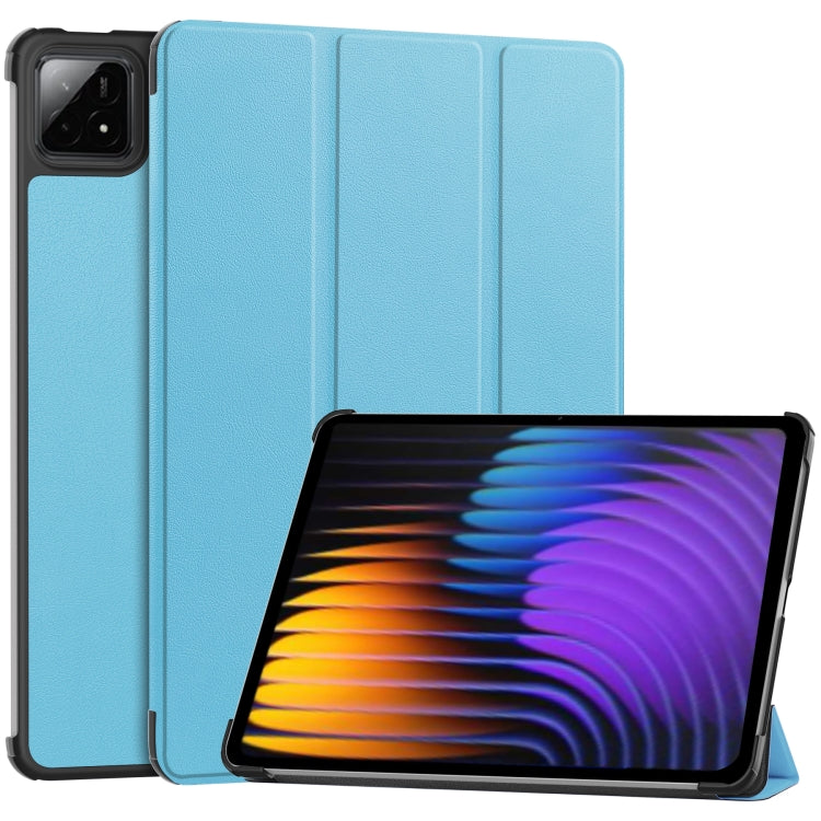 Custer Texture 3-Fold Holder Leather Smart Tablet Case, For Xiaomi Redmi Pad 2 SE 9.7 2026, For Xiaomi Redmi Pad 2, For Xiaomi Pad 7 / 7 Pro, For Xiaomi Redmi Pad SE 8.7, For Xiaomi Pad 6 / 6 Pro