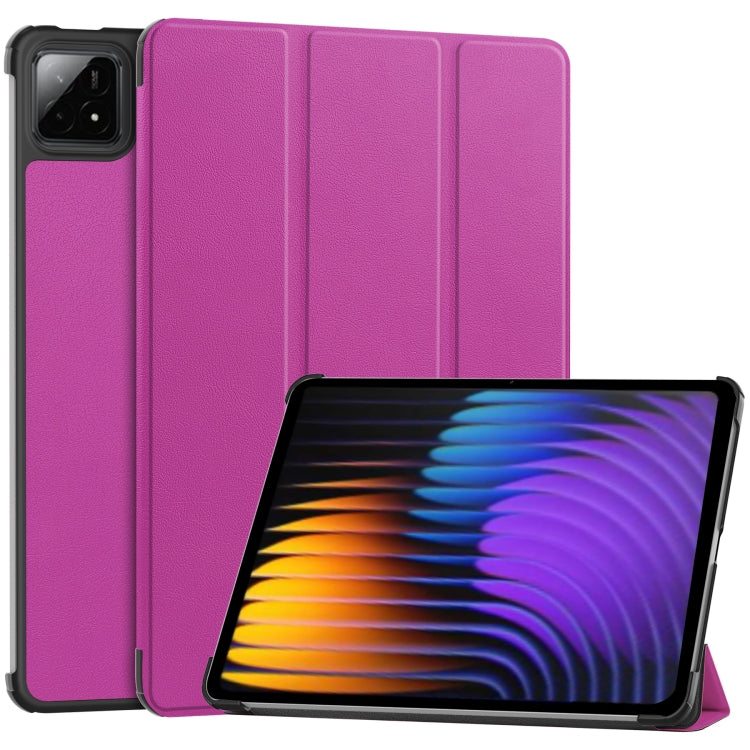 Custer Texture 3-Fold Holder Leather Smart Tablet Case, For Xiaomi Redmi Pad 2 SE 9.7 2026, For Xiaomi Redmi Pad 2, For Xiaomi Pad 7 / 7 Pro, For Xiaomi Redmi Pad SE 8.7, For Xiaomi Pad 6 / 6 Pro