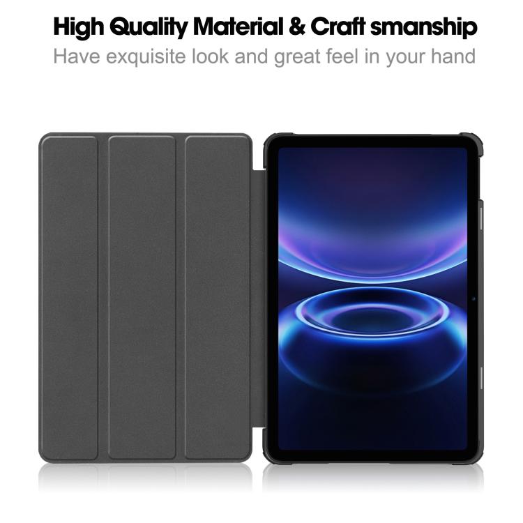 Custer Texture 3-Fold Holder Leather Smart Tablet Case, For Xiaomi Redmi Pad 2 SE 9.7 2026, For Xiaomi Redmi Pad 2, For Xiaomi Pad 7 / 7 Pro, For Xiaomi Redmi Pad SE 8.7, For Xiaomi Pad 6 / 6 Pro