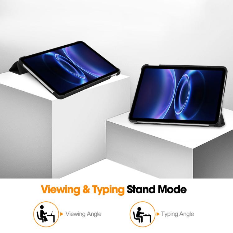 Custer Texture 3-Fold Holder Leather Smart Tablet Case, For Xiaomi Redmi Pad 2 SE 9.7 2026, For Xiaomi Redmi Pad 2, For Xiaomi Pad 7 / 7 Pro, For Xiaomi Redmi Pad SE 8.7, For Xiaomi Pad 6 / 6 Pro