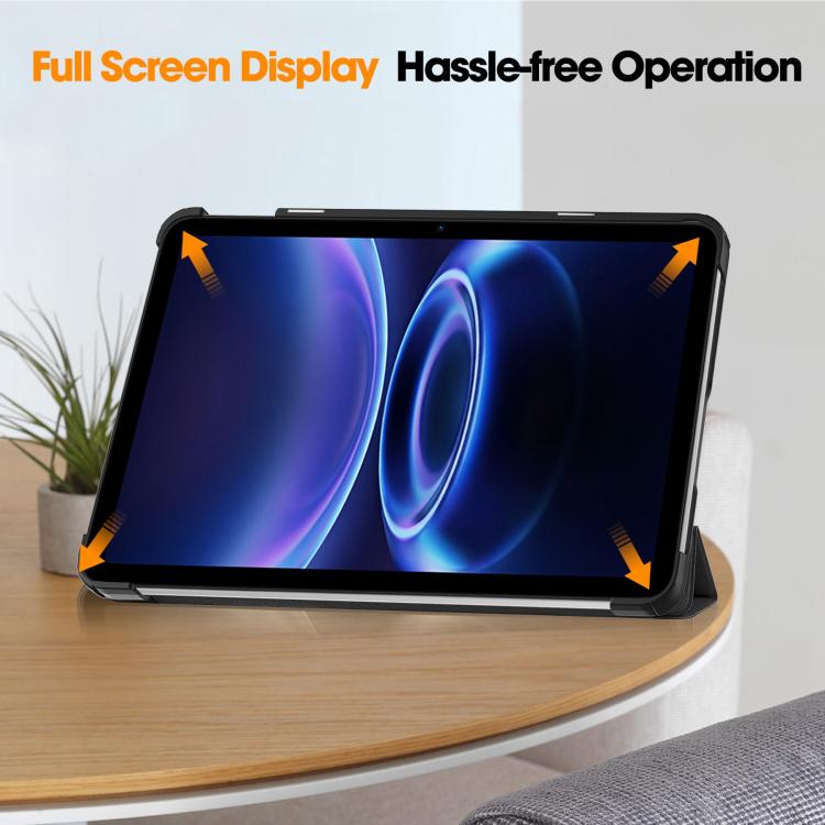 Custer Texture 3-Fold Holder Leather Smart Tablet Case, For Xiaomi Redmi Pad 2 SE 9.7 2026, For Xiaomi Redmi Pad 2, For Xiaomi Pad 7 / 7 Pro, For Xiaomi Redmi Pad SE 8.7, For Xiaomi Pad 6 / 6 Pro