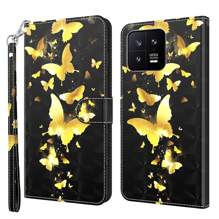 3D Painting Pattern Flip Leather Phone Case, For Xiaomi 13, For Xiaomi 13 Pro, For Xiaomi Redmi Note 12 4G Global, For Xiaomi Redmi Note 12 5G Global / Poco X5 5G