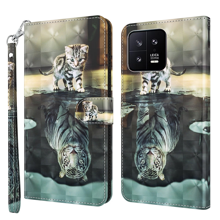 3D Painting Pattern Flip Leather Phone Case, For Xiaomi 13, For Xiaomi 13 Pro, For Xiaomi Redmi Note 12 4G Global, For Xiaomi Redmi Note 12 5G Global / Poco X5 5G