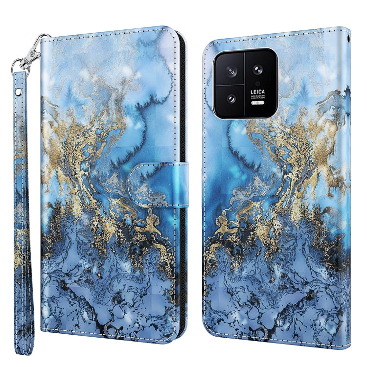 3D Painting Pattern Flip Leather Phone Case, For Xiaomi 13, For Xiaomi 13 Pro, For Xiaomi Redmi Note 12 4G Global, For Xiaomi Redmi Note 12 5G Global / Poco X5 5G