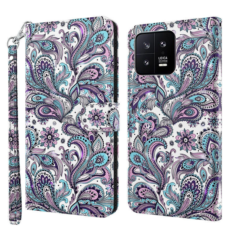 3D Painting Pattern Flip Leather Phone Case, For Xiaomi 13, For Xiaomi 13 Pro, For Xiaomi Redmi Note 12 4G Global, For Xiaomi Redmi Note 12 5G Global / Poco X5 5G