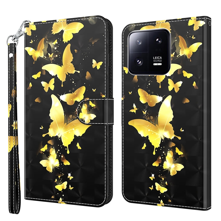 3D Painting Pattern Flip Leather Phone Case, For Xiaomi 13, For Xiaomi 13 Pro, For Xiaomi Redmi Note 12 4G Global, For Xiaomi Redmi Note 12 5G Global / Poco X5 5G