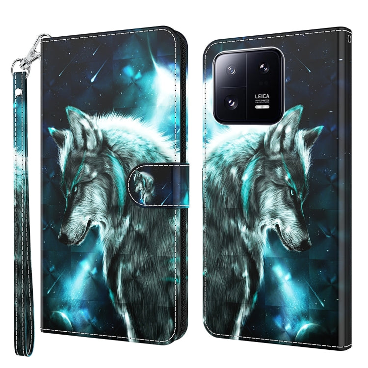 3D Painting Pattern Flip Leather Phone Case, For Xiaomi 13, For Xiaomi 13 Pro, For Xiaomi Redmi Note 12 4G Global, For Xiaomi Redmi Note 12 5G Global / Poco X5 5G
